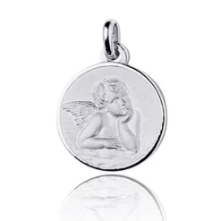 Médaille Ange Or Blanc 15 Mm Laïsa - 7415G