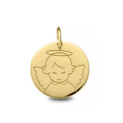 Médaille Ange Or Jaune 16 Mm Arwen - 1962017