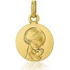 Médaille Ange Priant Augis Or Jaune 16 Mm Hélia J5247X0000