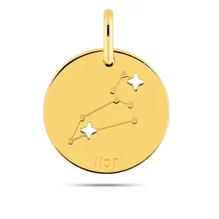 Médaille Pendentif Zodiaque Lion Or Jaune Lola