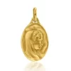 Médaille Vierge Au Voile Augis Patine Main En Or Jaune Aria J4935X0000