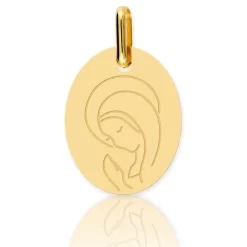 Médaille Vierge Or Jaune Délia -XR1518