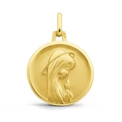 Médaille Vierge Priante En Or Jaune 18 Mm Roxanne J5107X0000