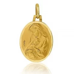 Médiaille Vierge à L'Enfant En Or Jaune Vahiné J4947X0000