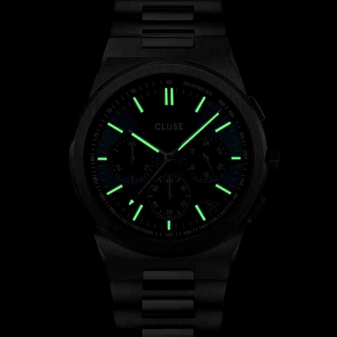 Montre Cluse Homme Cluse Vigoureux Chrono Steel Silver And Black, Silver Colour - CW20807 4 Montre Cluse Homme Cluse Vigoureux Chrono Steel Silver And Black, Silver Colour - CW20807 – Image 4