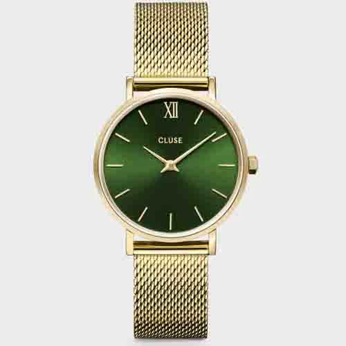Montre Cluse Minuit Mesh, Green - Gold - - CW10206 1 Montre Cluse Minuit Mesh, Green - Gold - - CW10206