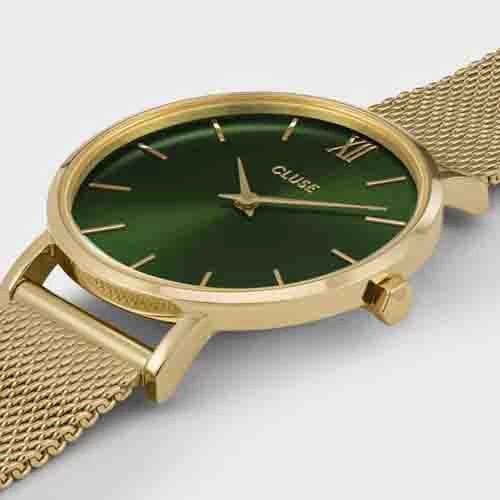 Montre Cluse Minuit Mesh, Green - Gold - - CW10206 3 Montre Cluse Minuit Mesh, Green - Gold - - CW10206 – Image 3