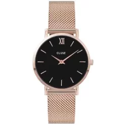 Montre Cluse Minuit Mesh Rose Gold/Black - 33 Mm - CW0101203003