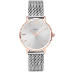 Montre Cluse Minuit Mesh Rose Gold/Silver - 33 Mm - CW0101203004