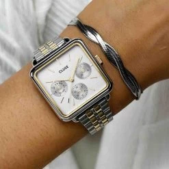 Montre Cluse Tetragoner Multifonction Watch Steel, Bicolour - - CW13803 -Hamilton Magasin ori montre cluse tetragoner multifonction watch steel bicolour cw13803 48306 71748