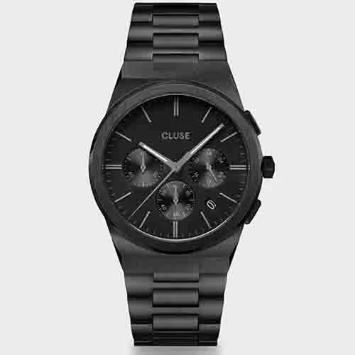 Montre Cluse Homme Vigoureux Chrono Steel, Full Black - CW20802 1 Montre Cluse Homme Vigoureux Chrono Steel, Full Black - CW20802