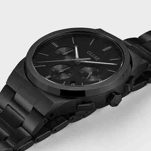 Montre Cluse Homme Vigoureux Chrono Steel, Full Black - CW20802 2 Montre Cluse Homme Vigoureux Chrono Steel, Full Black - CW20802 – Image 2
