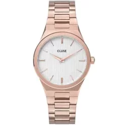 Montre Cluse Femme Vigoureux H-Link Rose Gold Snow White/Rose Gold - CW0101210001