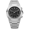 Montre D1 Milano Chronograph Brave - Homme Quartz- Cadran Noir- 41.5 Mm - Acier Et PVD - CHBJ08