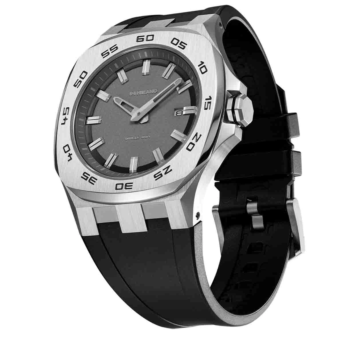 Montre D1 Milano Delta 001 Thunder - Homme Quartz- Cadran Gris Foncé- 41.5 Mm - Acier Inoxydable - DTRJ01 2 Montre D1 Milano Delta 001 Thunder - Homme Quartz- Cadran Gris Foncé- 41.5 Mm - Acier Inoxydable - DTRJ01 – Image 2