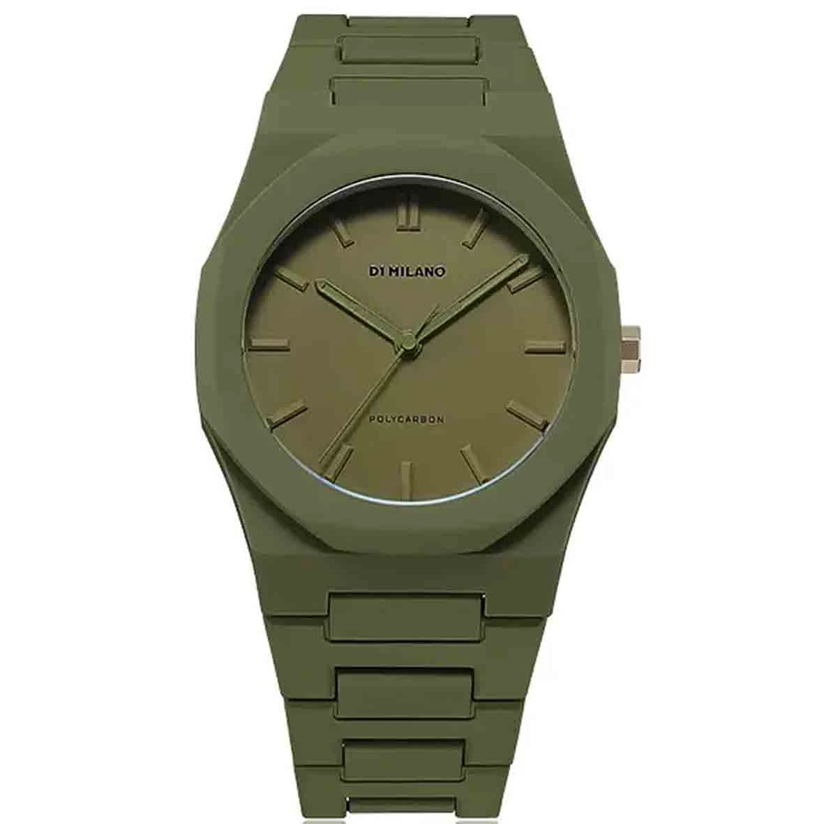Montre D1 Milano Polycarbon Military Green - - Cadran - - - PCBJ22 1 Montre D1 Milano Polycarbon Military Green - - Cadran - - - PCBJ22