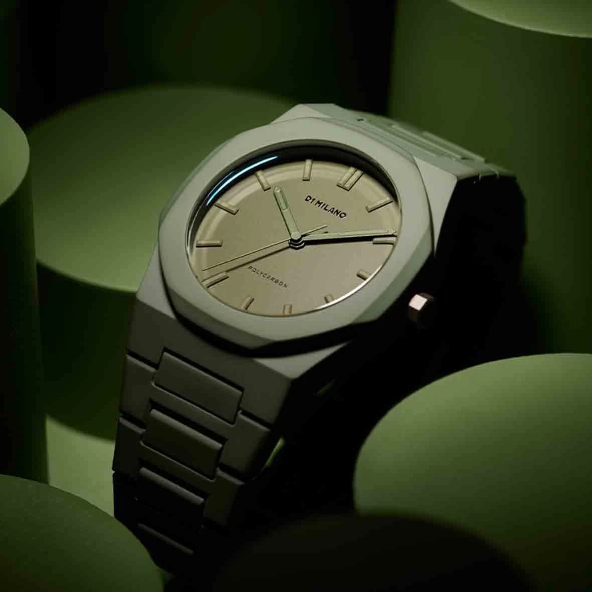 Montre D1 Milano Polycarbon Military Green - - Cadran - - - PCBJ22 5 Montre D1 Milano Polycarbon Military Green - - Cadran - - - PCBJ22 – Image 5