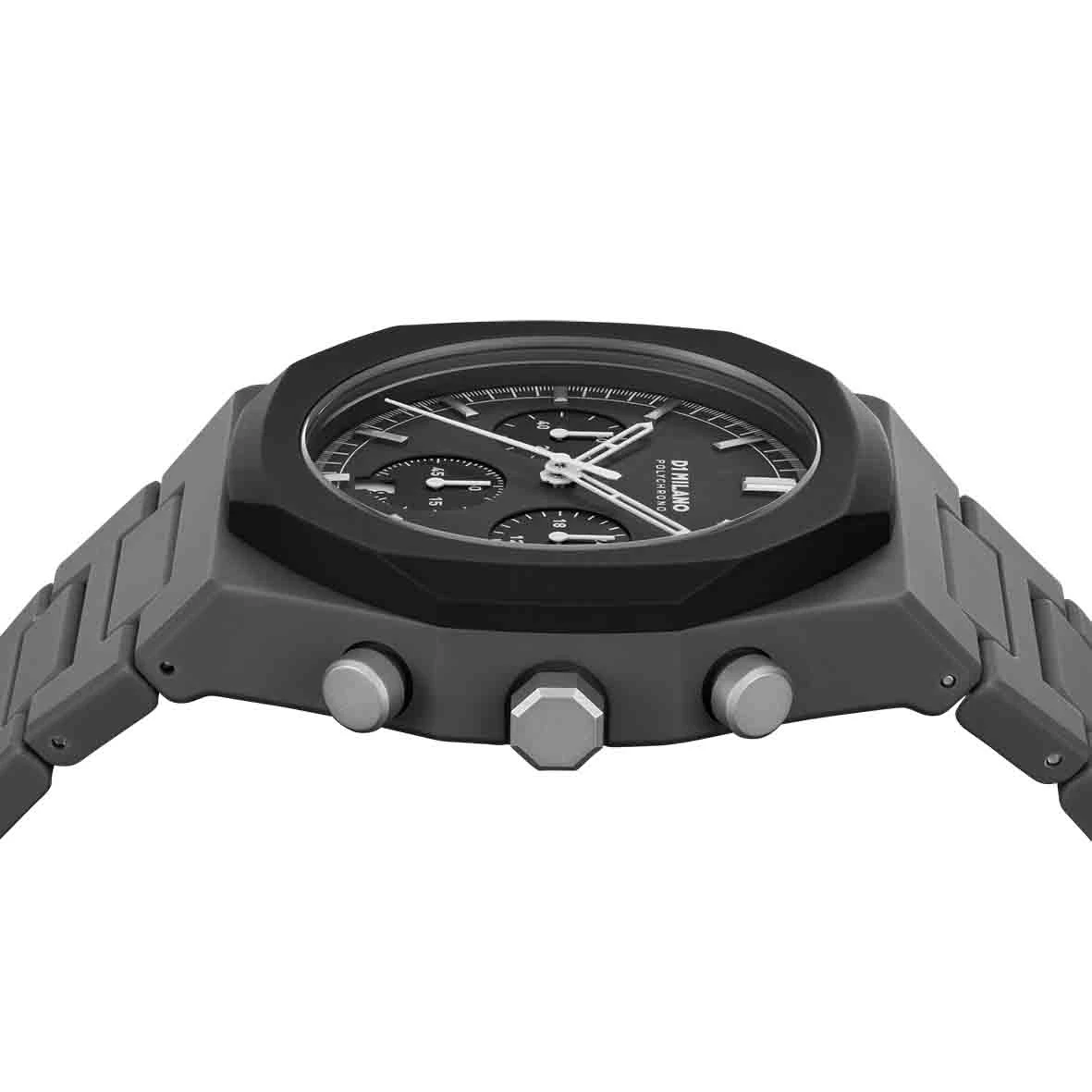 Montre D1 Milano Polychrono Black Blast - Homme Quartz- Cadran Gris Foncé- 40,5 Mm - Polycarbonate - PHBJ04 2 Montre D1 Milano Polychrono Black Blast - Homme Quartz- Cadran Gris Foncé- 40,5 Mm - Polycarbonate - PHBJ04 – Image 2