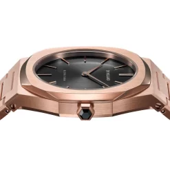 Montre D1 Milano Rose Night Ultra Thin 34 - Femme Quartz- Cadran Noir- 40 Mm - Acier Et PVD Rose - UTBL06 -Hamilton Magasin ori montre d1 milano rose night ultra thin 34 femme quartz cadran noir 40 mm acier et pvd rose utbl06 35974 46416