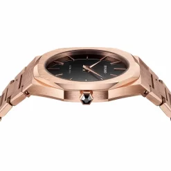 Montre D1 Milano Ultra Thin - Homme Quartz- Cadran Noir- 40 Mm - Acier Et PVD Rose - UTB03 -Hamilton Magasin ori montre d1 milano ultra thin homme quartz cadran noir 40 mm acier et pvd rose utb03 32102 38684