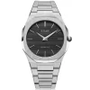 Montre D1 Milano Ultra Thin - Homme Quartz- Cadran Noir- 40 Mm - Acier Inoxydable - UTBJ14