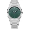 Montre D1 Milano Ultra Thin Moss - Homme Quartz- Cadran Kaki- 40 Mm - Acier Inoxydable - UTBJ06