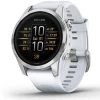 Montre Garmin Epix Pro (Gen 2) - 42 Mm Acier - Silver Avec Bracelet Blanc 42 Mm- 010-02802-01