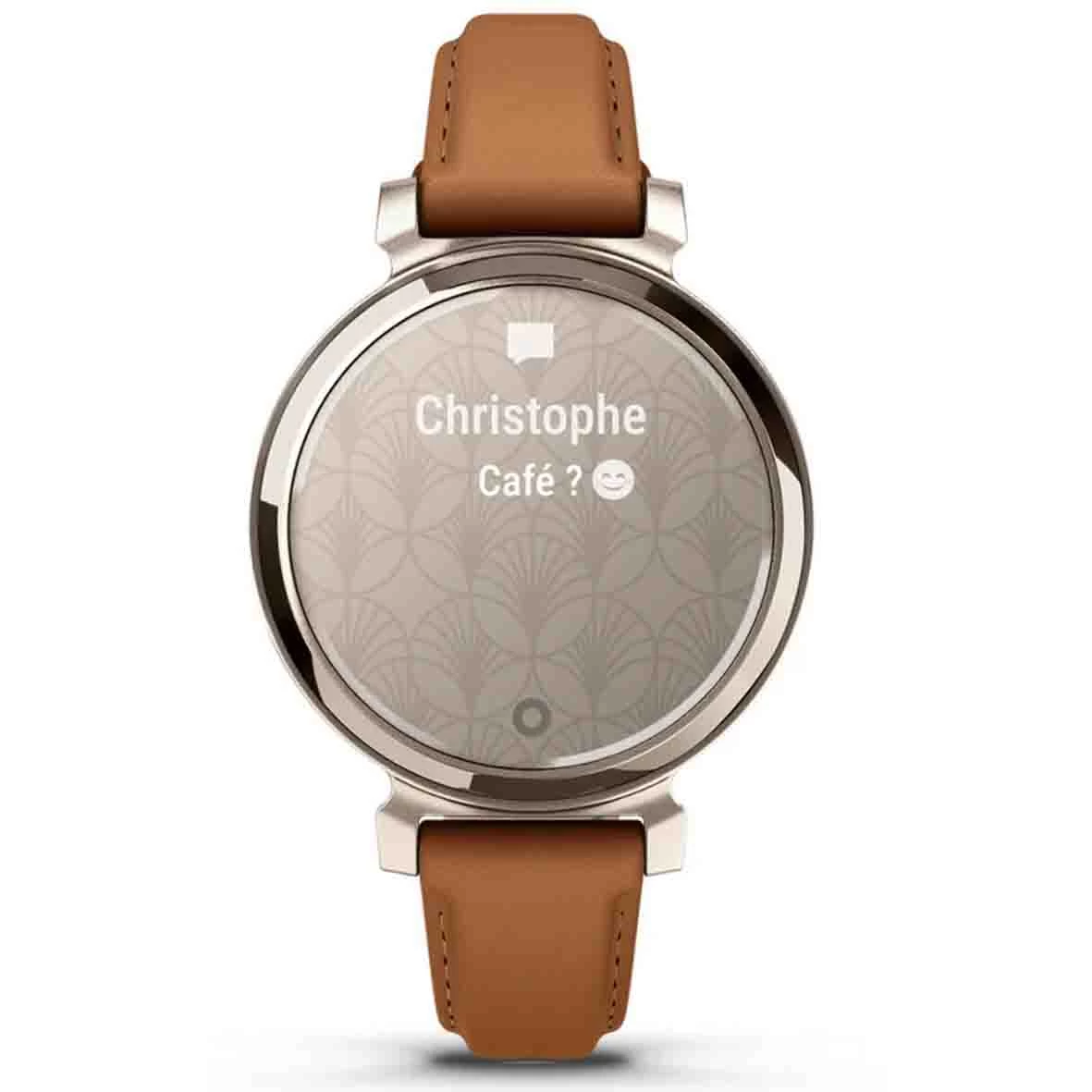 Montre Garmin Lily Classic Cream Gold Avec Bracelet En Cuir Camel 35,5 Mm- 010-02839-02 3 Montre Garmin Lily Classic Cream Gold Avec Bracelet En Cuir Camel 35,5 Mm- 010-02839-02 – Image 3