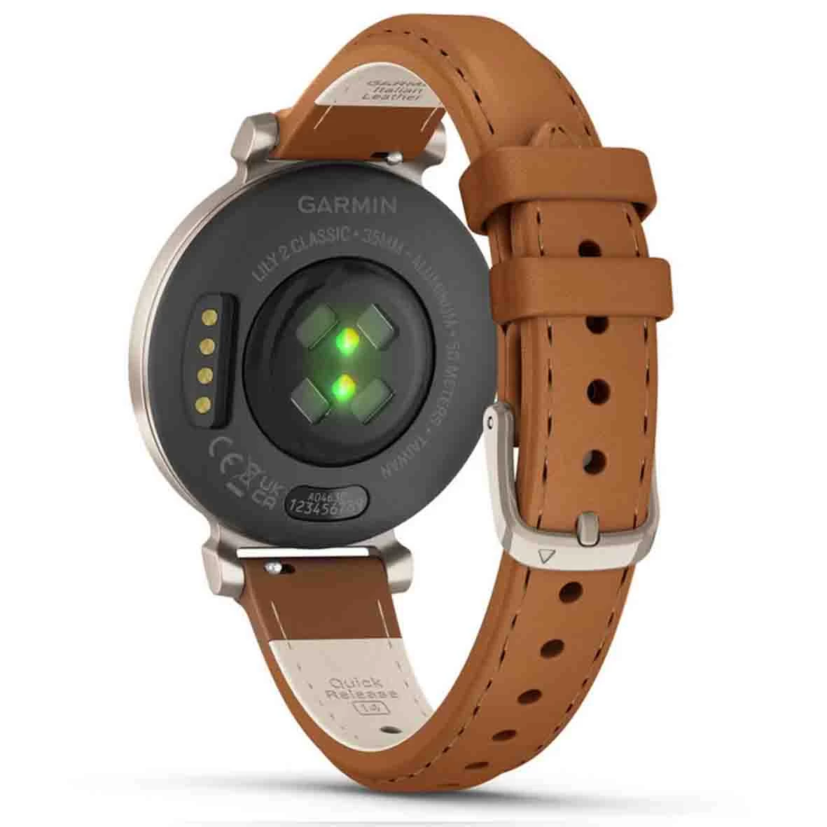 Montre Garmin Lily Classic Cream Gold Avec Bracelet En Cuir Camel 35,5 Mm- 010-02839-02 5 Montre Garmin Lily Classic Cream Gold Avec Bracelet En Cuir Camel 35,5 Mm- 010-02839-02 – Image 5