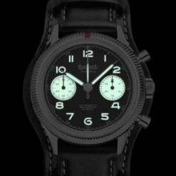 Montre Hanhart 417 ES Flyback Panda - 1954 Mécanique Diamètre 39 Mm- H701.211-7010. -Hamilton Magasin ori montre hanhart 417 es flyback panda 1954 mecanique diametre 39 mm h701 211 7010 44669 65856