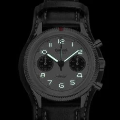 Montre Hanhart 417 ES Flyback Panda - 1954 Mécanique Diamètre 42 Mm- H721.201-7010 -Hamilton Magasin ori montre hanhart 417 es flyback panda 1954 mecanique diametre 42 mm h721 201 7010 44688 65868