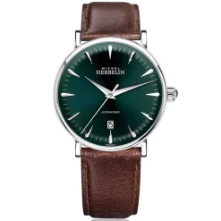 Montre Herbelin Inspiration Automatique Cadran Vert Bracelet Cuir - 1647AP16BR