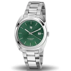 Montre Lip Général De Gaulle 39 671369- Homme - Cadran Vert- 39 Mm - Acier