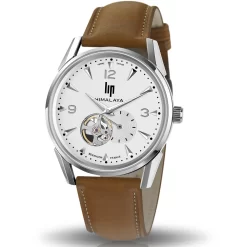 Montre Lip Himalaya Coeur Battant - Homme - Cadran Argent- 40 Mm - Acier Inoxydable - 671558