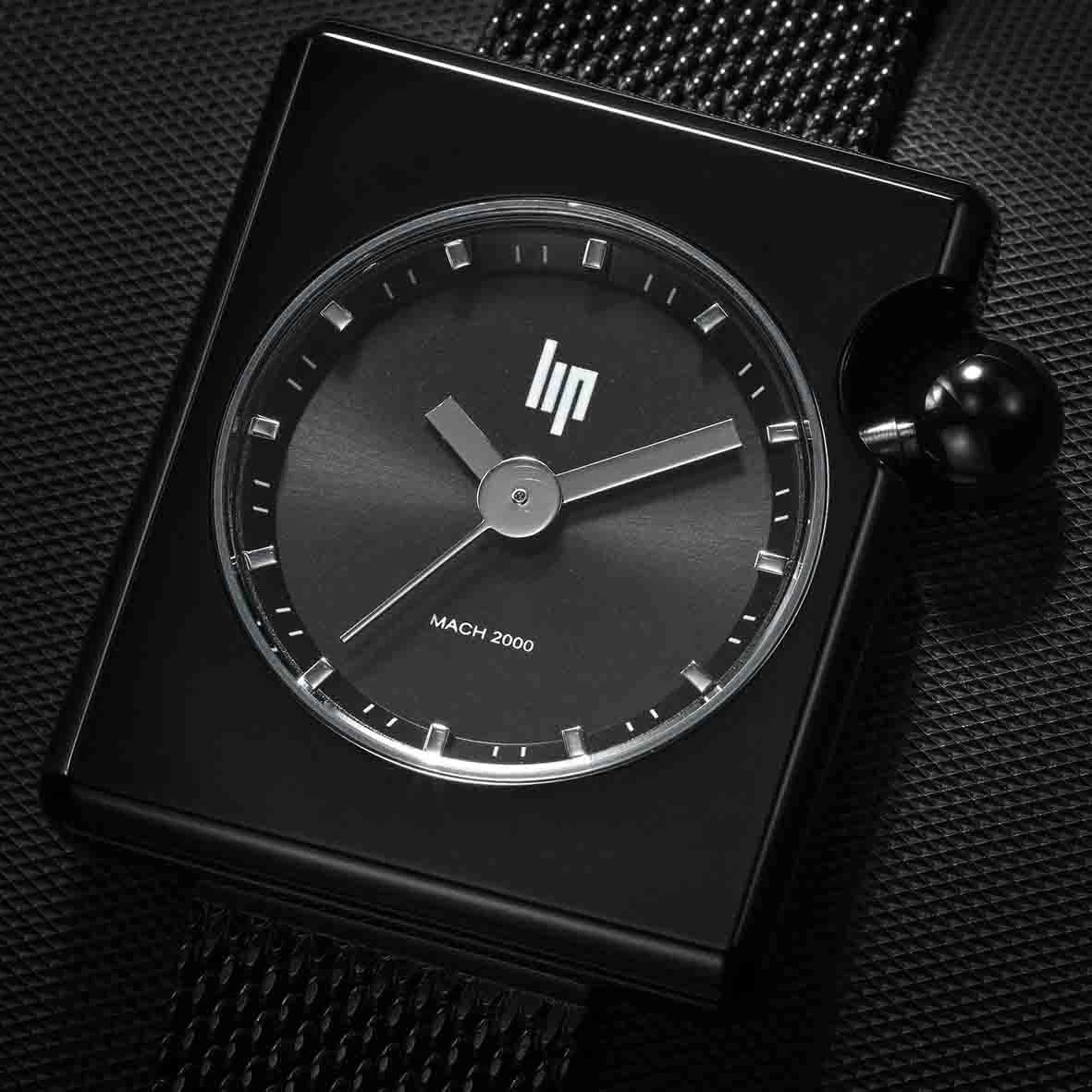 Montre Lip Mach 2000 Mini - - Cadran Noir- 30 X 28 Mm - Acier Et PVD -671391 4 Montre Lip Mach 2000 Mini - - Cadran Noir- 30 X 28 Mm - Acier Et PVD -671391 – Image 4