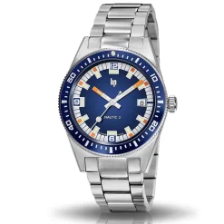 Montre Lip Nautic 3 671853- Homme - Cadran Bleu- 39 Mm - Acier Inoxydable