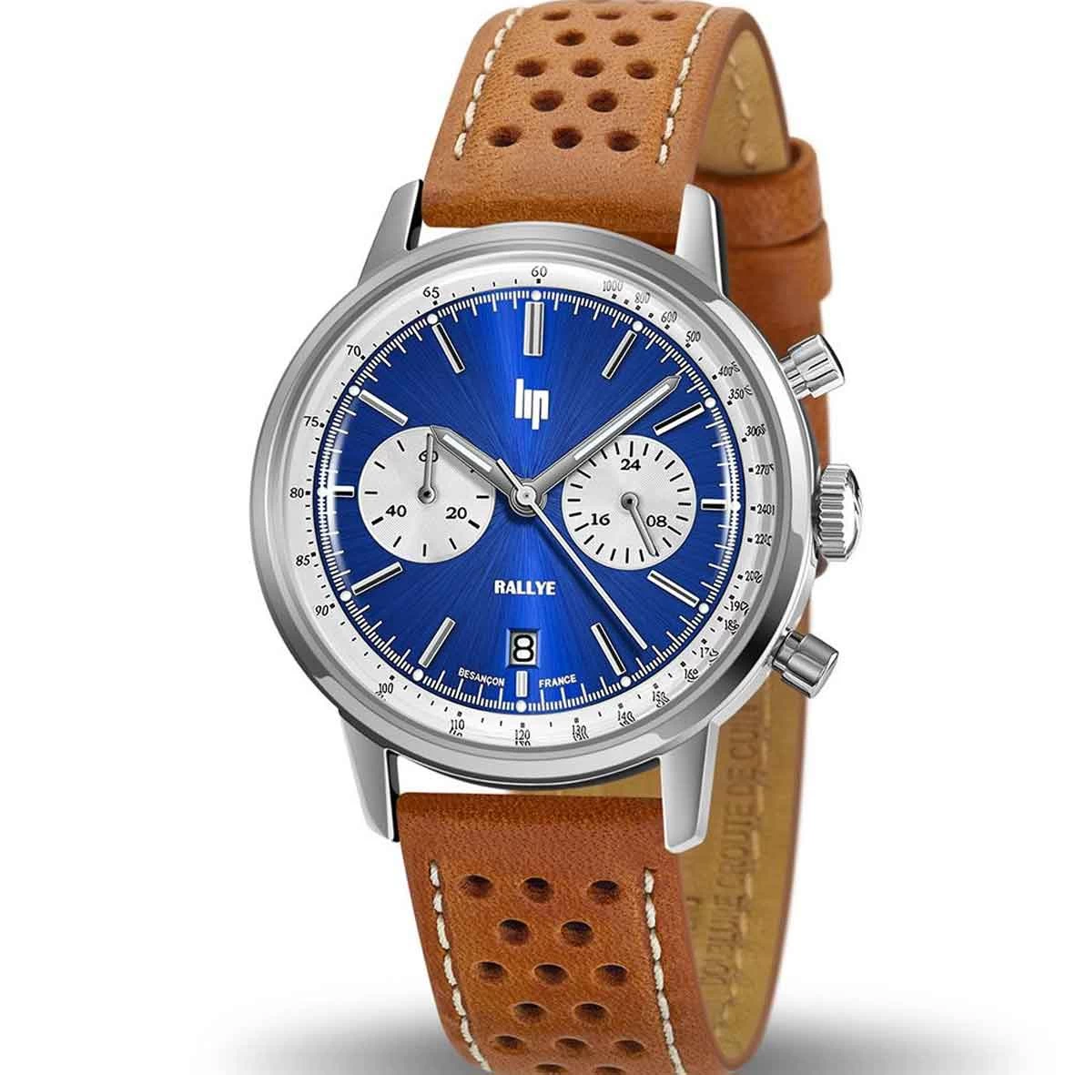 Montre Lip Rally - Homme - Cadran Bleu- 38 Mm - Acier Inoxydable - 671803 1 Montre Lip Rally - Homme - Cadran Bleu- 38 Mm - Acier Inoxydable - 671803