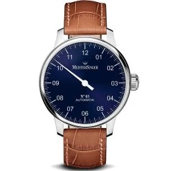 Montre MeisterSinger N 03 Auto - Ponçage Solaire Bleu 43 Mm- AM908