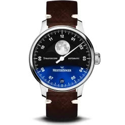Montre MeisterSinger Stratoscope Noir Dégradé Vers Le Bleu 43 Mm- ST982
