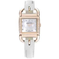 Montre Pequignet Attellage Quartz - Cadran Nacre Blanc - Bracelet Blanc Mat - 5896509CD-CBM