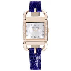 Montre Pequignet Attellage Quartz - Cadran Nacre Blanc - Bracelet Bleu - 5896509CD-LBL