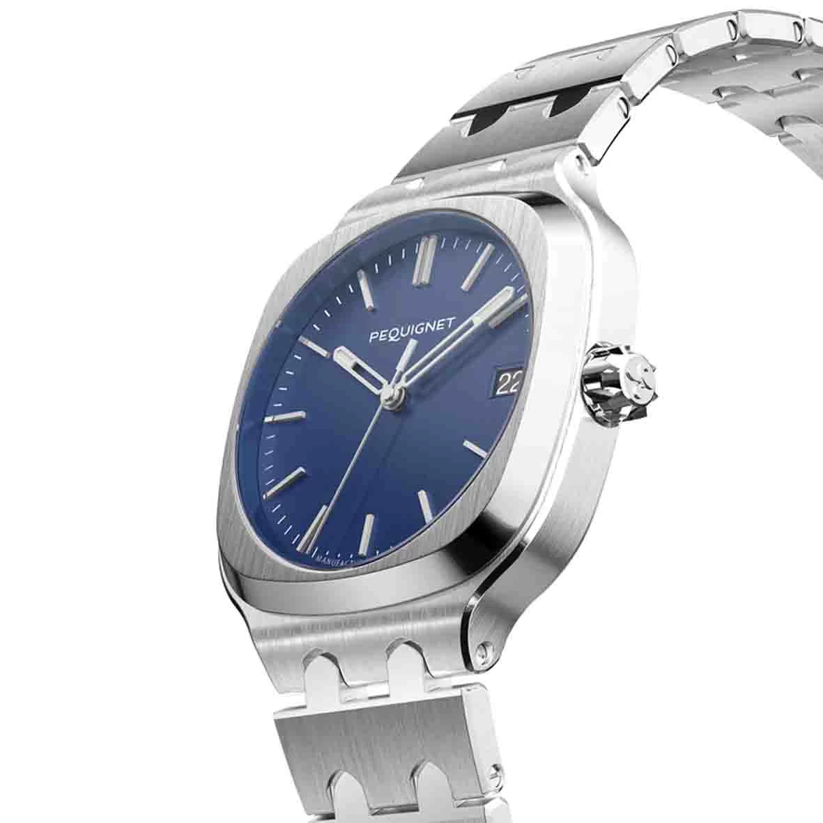 Montre Pequignet Manufacture Concorde Automatique Cadran Bleu Marine - 9040473-40 2 Montre Pequignet Manufacture Concorde Automatique Cadran Bleu Marine - 9040473-40 – Image 2