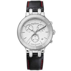 Montre Pequignet Moorea Chrono Acier - Cadran Blanc 42 Mm - 1370533-CNR