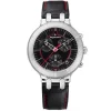 Montre Pequignet Moorea Chrono Acier - Cadran Noir Liseré Rouge 42 Mm - 1370383-CN