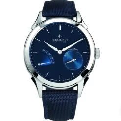 Montre Pequignet Royale Origine Automatique Cadran Bleu - 9010173-COB