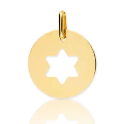 Pendentif Etoile De David En Or Blanc - Heidi -XM1061
