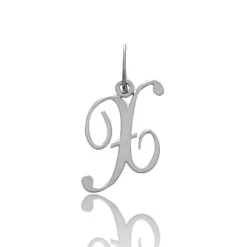 Pendentif Or Blanc Initiale X Yasmine