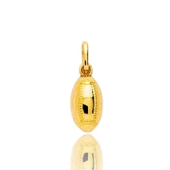 Pendentif Or Jaune Ballon De Rugby Or Jaune - -Magalie - P132