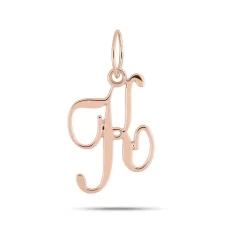 Pendentif Or Rose Initiale K Darjeeling