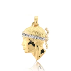Pendentif Tête De Maure Or Jaune Alys - PT2DTS